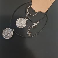 collana e mortachiavi medaglia san benedetto 