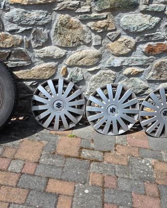 4 cerchi in acciaio 16" con gomme M+S usate