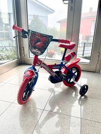 Bicicletta bambino spiderman 12” 3-5 anni