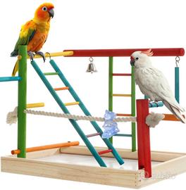 posatoi gioco artigianali per pappagalli 