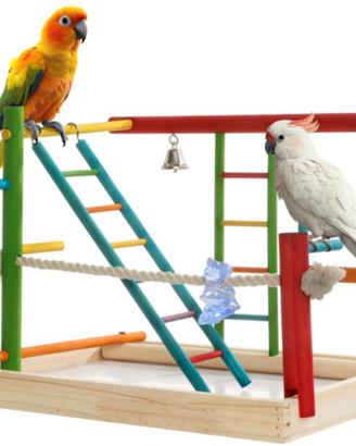 posatoi gioco artigianali per pappagalli 