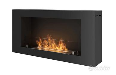 Camino a Bioetanolo da Parete 91x44x17 con Vetro