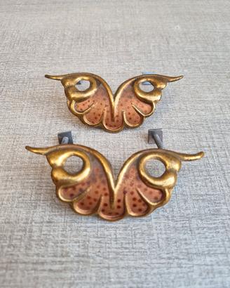 Maniglie ottone in stile Art Nouveau, anni '20
