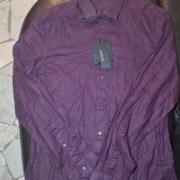camicia da uomo elegante Versace viola taglia M
