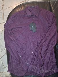 camicia da uomo elegante Versace viola taglia M