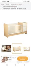 letto culla bambina componibile trasformabile