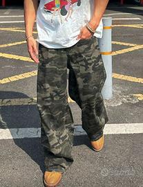 Pantaloni Cargo Camo Uomo - Fit Largo