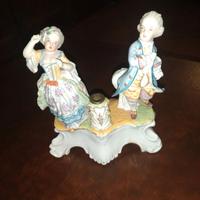 portainchiostro e penna statuine di porcellana dip