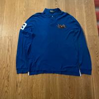 polo Ralph Lauren blu con maniche lunghe da uomo L