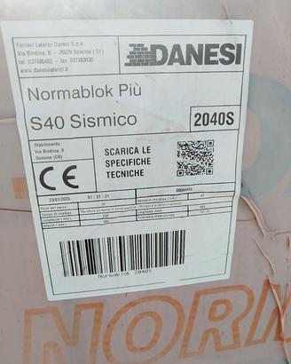 LATERIZIO POROTON blocco sismico MURO 40 CM