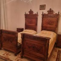 Letti gemelli in noce