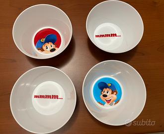 4 scodelle ciotole Kellogg's per la colazione