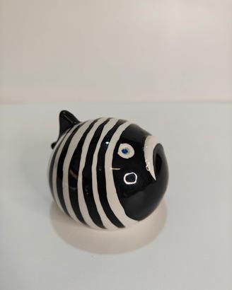 Scultura ceramica smaltata Pesce - Design - Firma