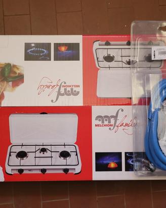 Fornello a Gas Melchioni Minerva 3 + Kit Completo