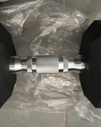 Dumbell Manubrio 20kg gommato esagonale - Nuovo