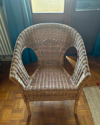 Poltrona Agen Ikea in Rattan