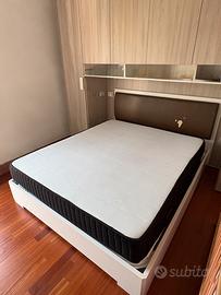 Letto matrimoniale contenitore + materasso 160×190