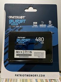 SSD patriot 480 GB sata 3 Nuovo mai aperto