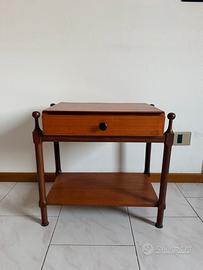 Tavolino vintage legno con cassetto