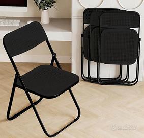 Sedie Pieghevoli nere - NUOVE