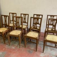 Set 8 sedie legno