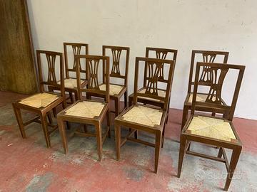 Set 8 sedie legno