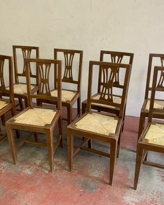 Set 8 sedie legno