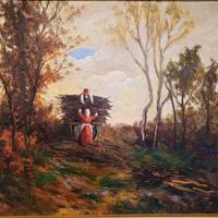 Dipinto olio su compensato firmato Pericle Sarti