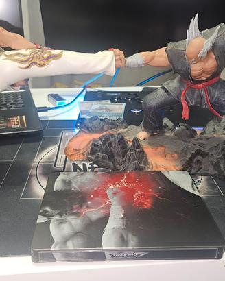 Statua Heihachi contro Kazuya + Steelbook  Tekken7