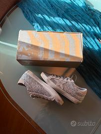 Golden Goose in glitter argento donna