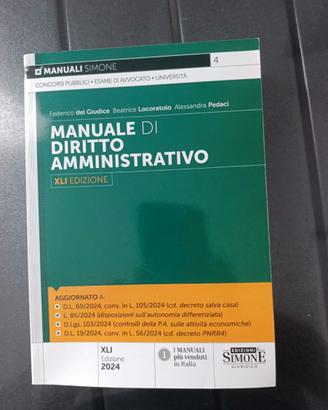 Manuale diritto amministrativo Simone