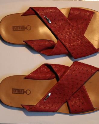 ZILLI Sandali in pelle di Struzzo