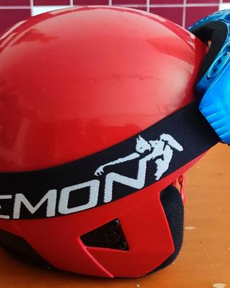 casco sci bambino DECATHLON completo di maschera