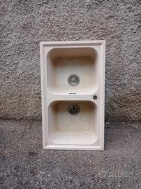 doppio lavabo da cucina in resina