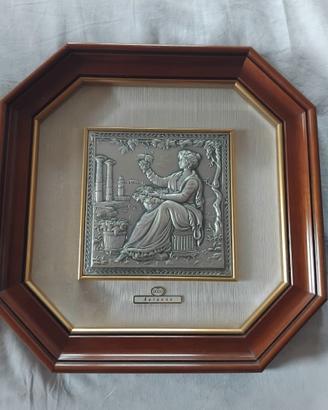 Quadri in argento con cornice in legno