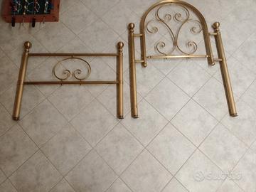 testata letto singolo ottone