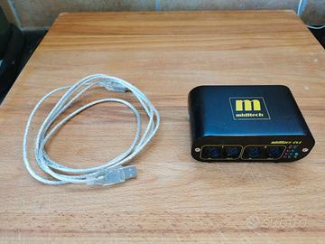 Interfaccia MIDI USB Miditech Midiface 4x4 + Cavo 