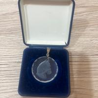 Ciondolo cavallo cristallo argento.