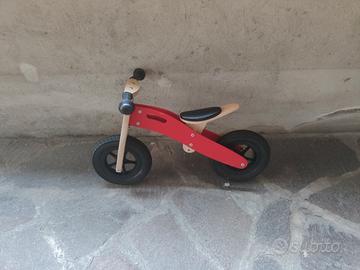 Bicicletta a spinta senza pedali legno