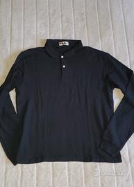 Polo uomo Fila originale a maniche lunghe nera