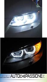 Coppia fanali anteriori angel eyes BMW E92 E93