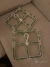 2 Ikea Slibb stendibiancheria con 24 molette
