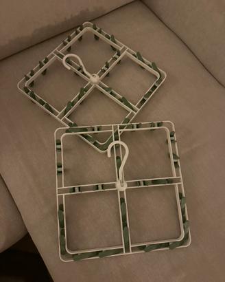 2 Ikea Slibb stendibiancheria con 24 molette