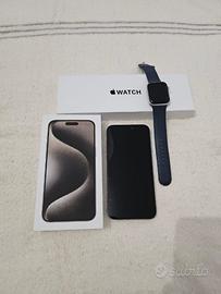 iPhone 15 Pro Max + Apple Watch + Air pods