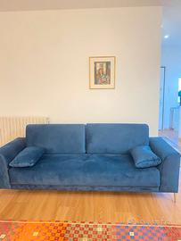 Divano blu 3 posti Semeraro come nuovo