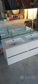 Mobile bagno doppio lavabo con specchio