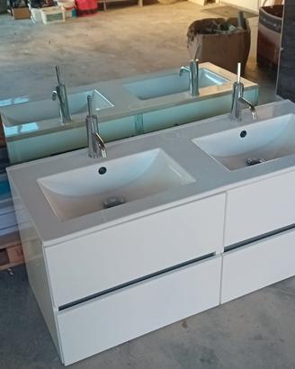 Mobile bagno doppio lavabo con specchio