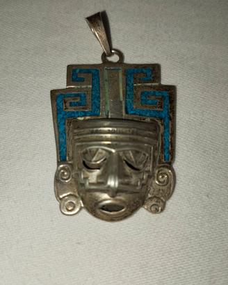 Ciondolo Divinità Atzeca in argento Mexico 925