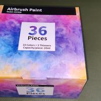 Set colori acrilici per aerografo – 36 bottiglie