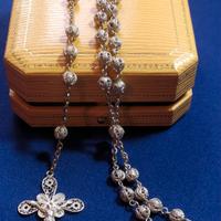 collana  Rosario in filigrana in argento 800